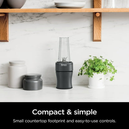 Ninja Nutri-Blender 20-Oz Personal Blender, (2) 20-Oz Dishwasher-Safe To-Go Cups, Smoothie, BN300GY Gray