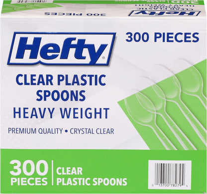 Hefty Wrapped Disposable Plastic Utensils Set, White Disposable Utensils for Picnics, BBQs, Camping, Parties, and More, Includes Forks, Spoons, and Knives