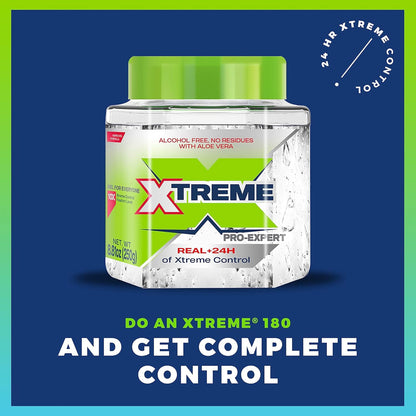 Xtreme Pro-Expert Clear Styling Hair Gel, Alcohol-Free 24-Hours Extreme Control with Aloe Vera, 8.81 oz Jar (Pack of 24)