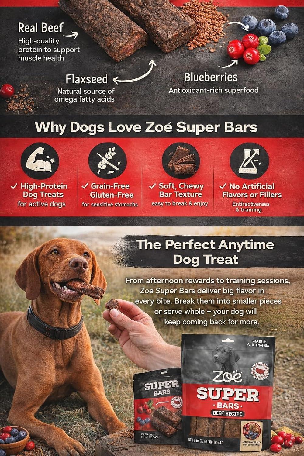 Zoe Super Bars Beef Recipe 2lb Bag