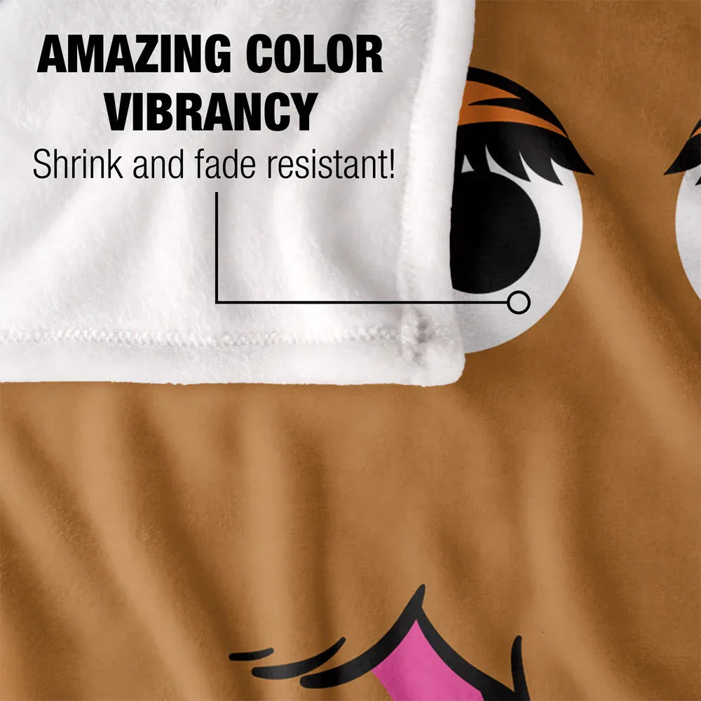Sesame Street Snuffleupagus Face Officially Licensed Silky Touch Super Soft Throw Blanket 50' x 60'