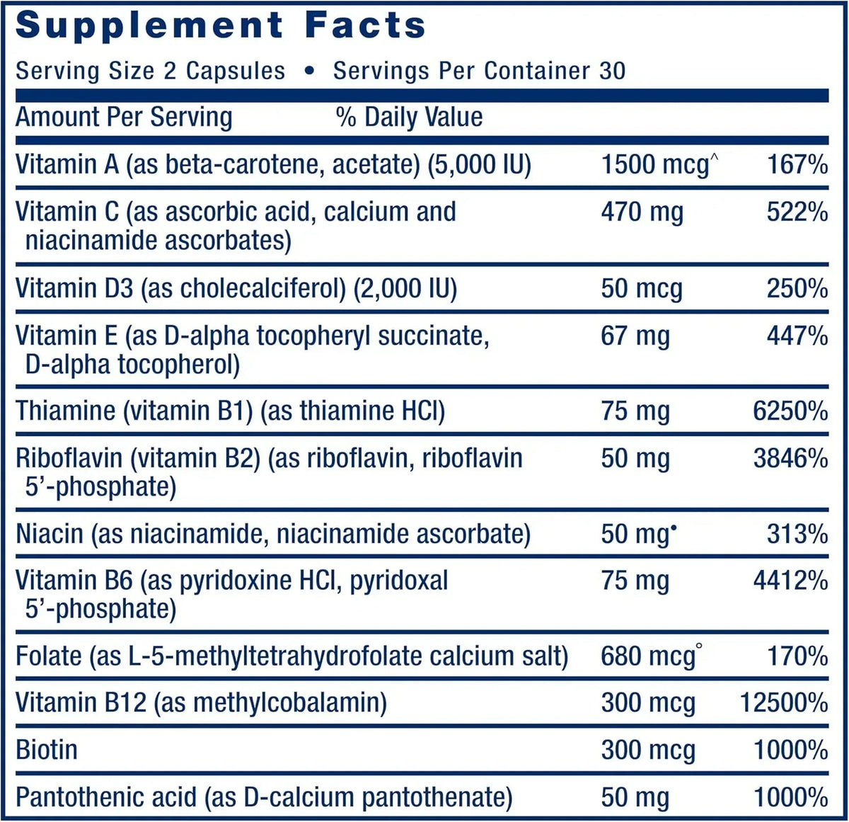 Life Extension, Two-Per-Day Multivitamin