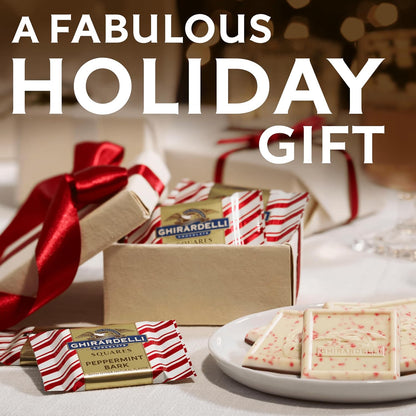 GHIRARDELLI Peppermint Bark Snowmen – Limited Edition Holiday Chocolate Candy Featuring Layers of Rich Chocolate Layers with Festive Peppermint Flavor, 5.7 oz Bag