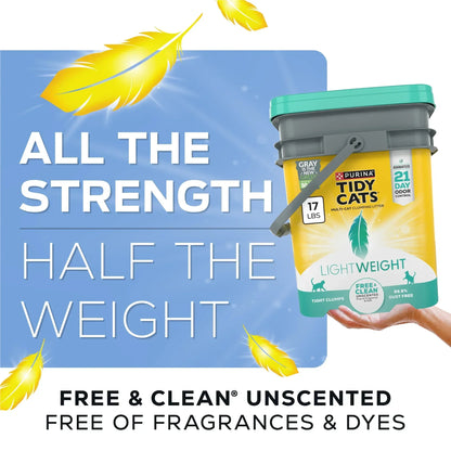 Purina Tidy Cats LightWeight Free and Clean Unscented Clumping Cat Litter