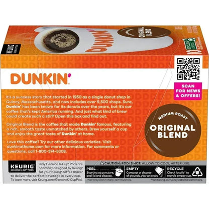 Dunkin’ Original Blend Medium Roast Coffee, Keurig K Cup Pods, 10 Count Box