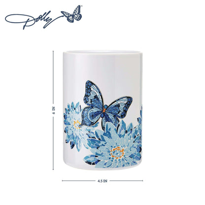 Dolly Parton Stoneware 4.5" x 4.5" x 6" Crock, Butterfly