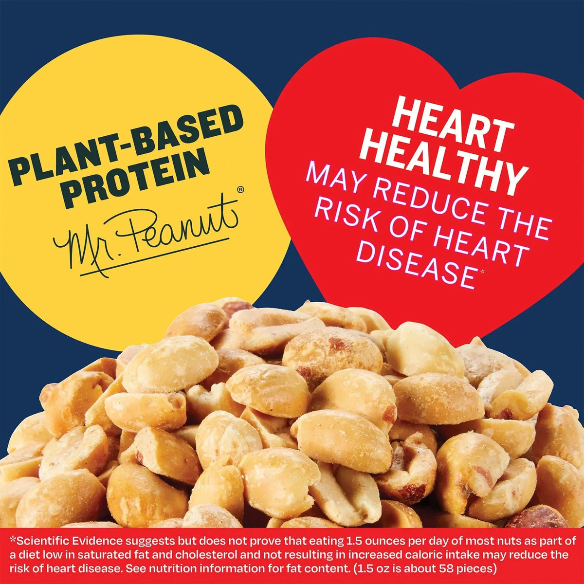 PLANTERS Lightly Salted Dry Roasted Peanuts, Party Snacks, Plant Based Protein, 2.16 lb Canister