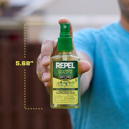 Repel Plant-Based Lemon Eucalyptus Insect and Mosquito Repellent, DEET-Free Bug Spray, 2 Pack