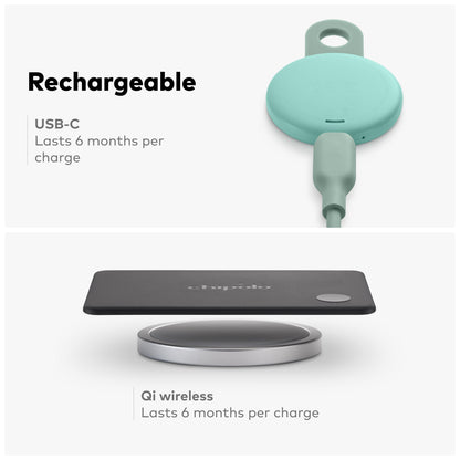 Chipolo LOOP & CARD Bundle - Rechargeable Bluetooth Tracker Item Locator for Keys, Bags & Wallets, Compatible with Apple Find My or Android Find Hub, Out of Range Alerts for Android & Call Your Phone
