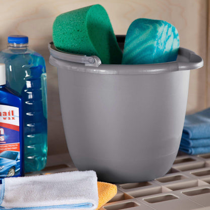 Sterilite 10 Qt. Spout Pail Classic Titanium