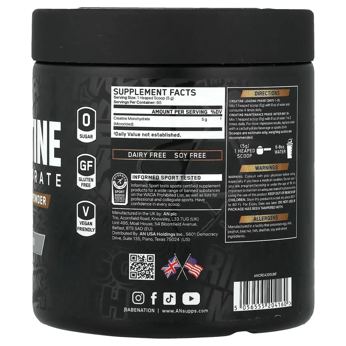 ABE, Creatine Monohydrate, Micronized Powder, Blue Raspberry, 10.58 oz (300 g)