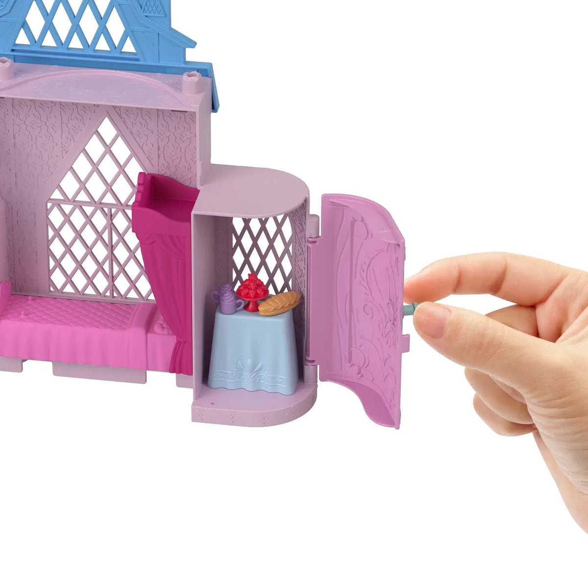 Disney Frozen Storytime Stackers Playset, Anna’s Arendelle Castle Dollhouse with Small Doll