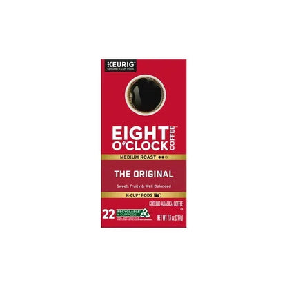 Eight O'Clock Original, Medium Roast Coffee, Keurig K-Cup Single Serve Coffee Pods, 22 Count