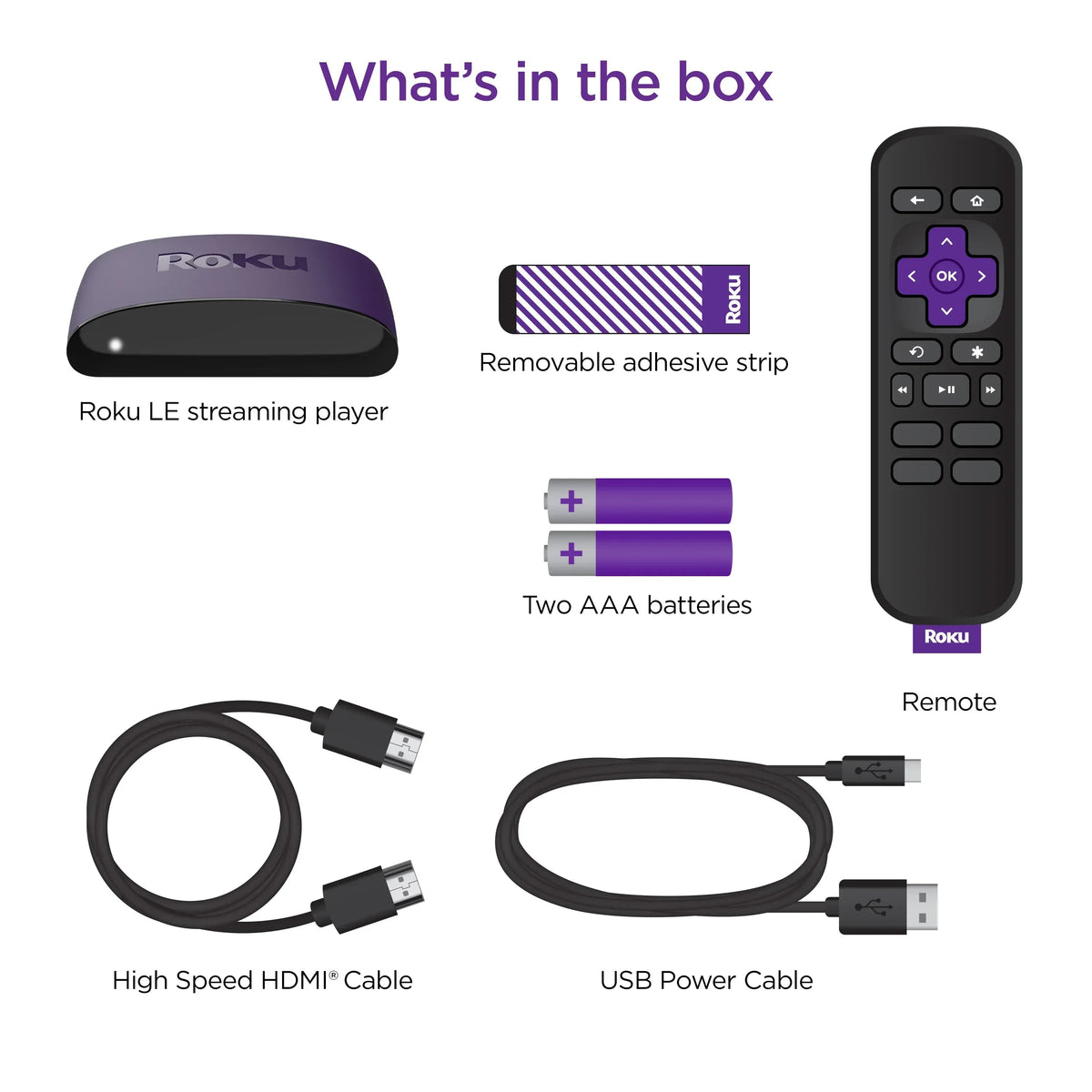 Roku LE HD Streaming Media Player with High Speed HDMI Â® Cable and Simple Remote