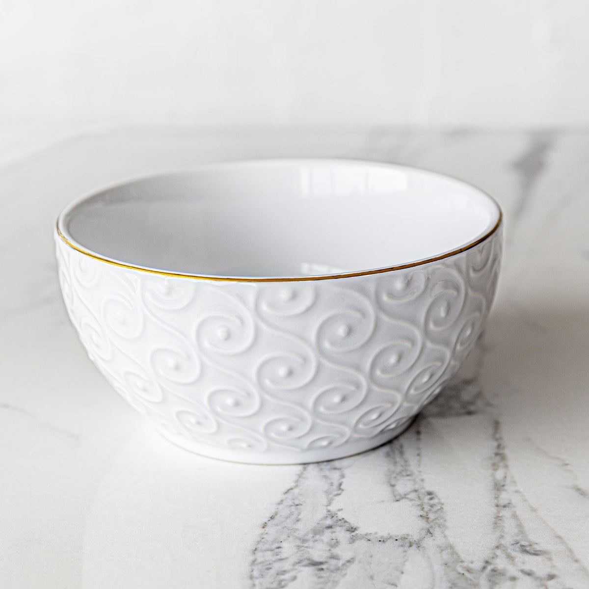 Sofia Home 4 Pack White Stoneware Bowls By Sofia Vergara