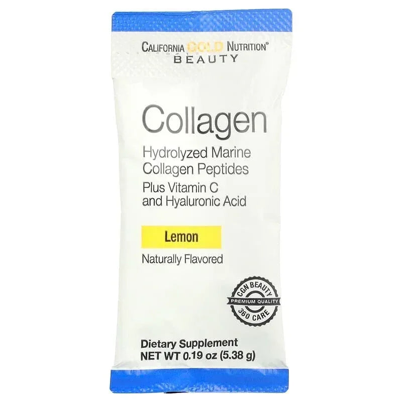 California Gold Nutrition, Marine Collagen Peptides Plus Vitamin C and Hyaluronic Acid, 30 Packets, 0.19 oz (5.38 g) Each