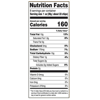 Great Value Rippled Cheddar & Sour Cream Potato Chips, 8 oz Bag