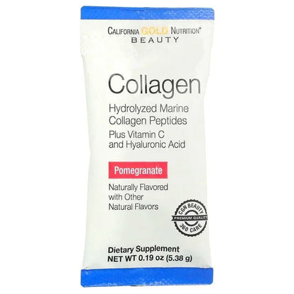 California Gold Nutrition, Marine Collagen Peptides Plus Vitamin C and Hyaluronic Acid, 30 Packets, 0.19 oz (5.38 g) Each