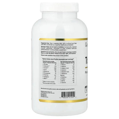 California Gold Nutrition, Total Amino with Vitamin B-6, and 20 Amino Acid Blend, 240 Veggie Capsules