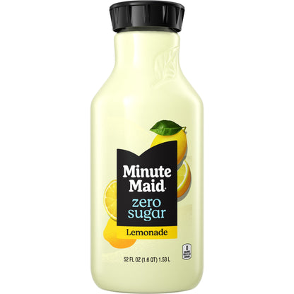 Minute Maid Zero Sugar Lemonade Bottle, 52 fl oz