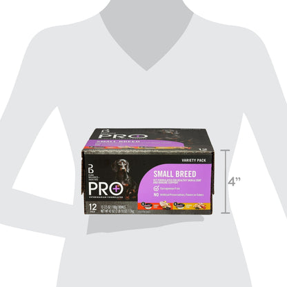 Pure Balance Pro+ Small Breed Turkey and Chicken Stew Variety Pack Wet Dog Food 3.5oz Cups (12 Pack)
