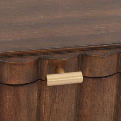 Better Homes & Gardens Scalloped Wooden Jewelry Box with Lid, Decorative Trinket Storage Organizer, Natural Wood