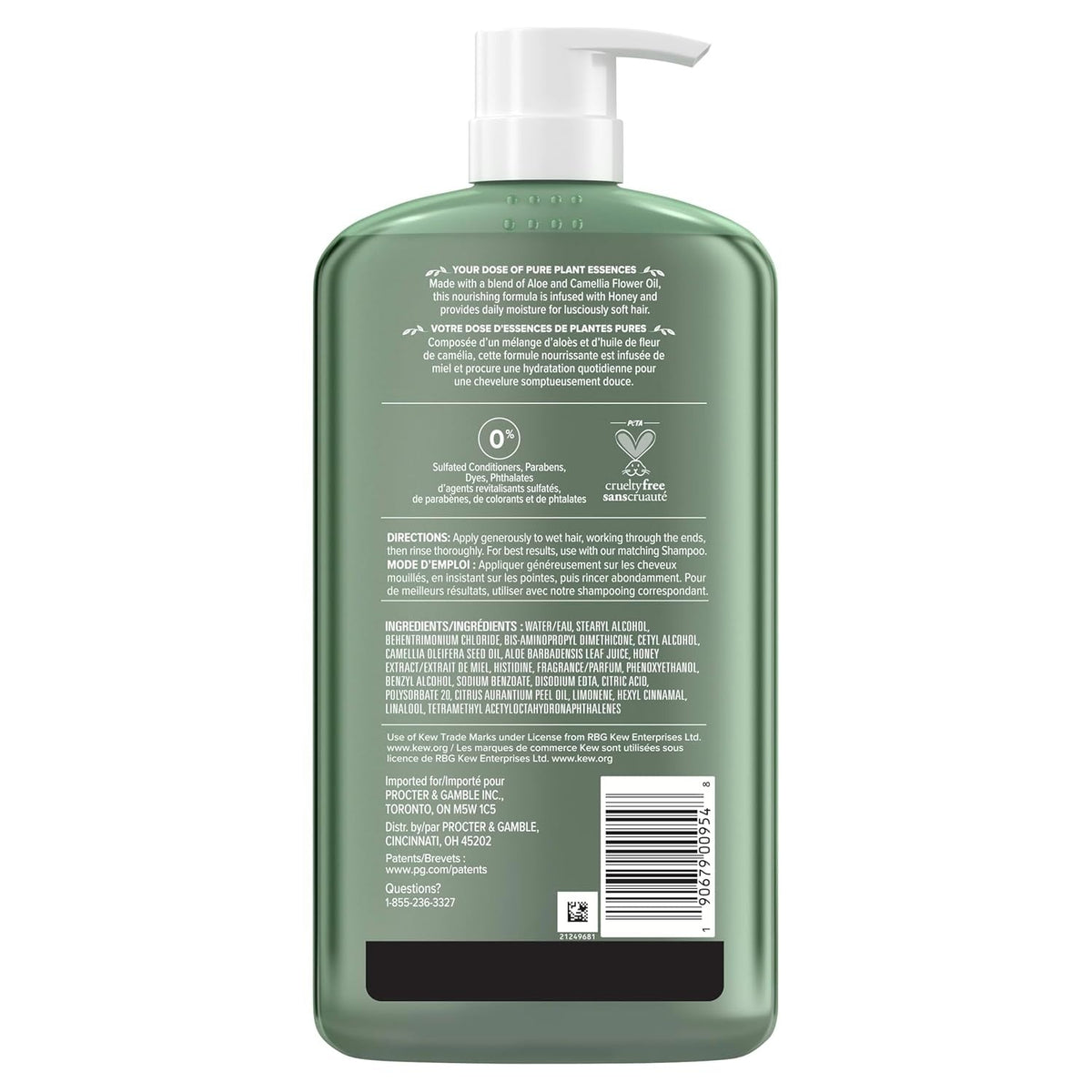 Herbal Essences Honey Daily Moisture Conditioner, Protects and Nourishes Dry Hair, Hydrating Conditioner with Certified Camellia Oil and Aloe Vera, Moisturizing and Safe For All Hair Types, 33.8oz