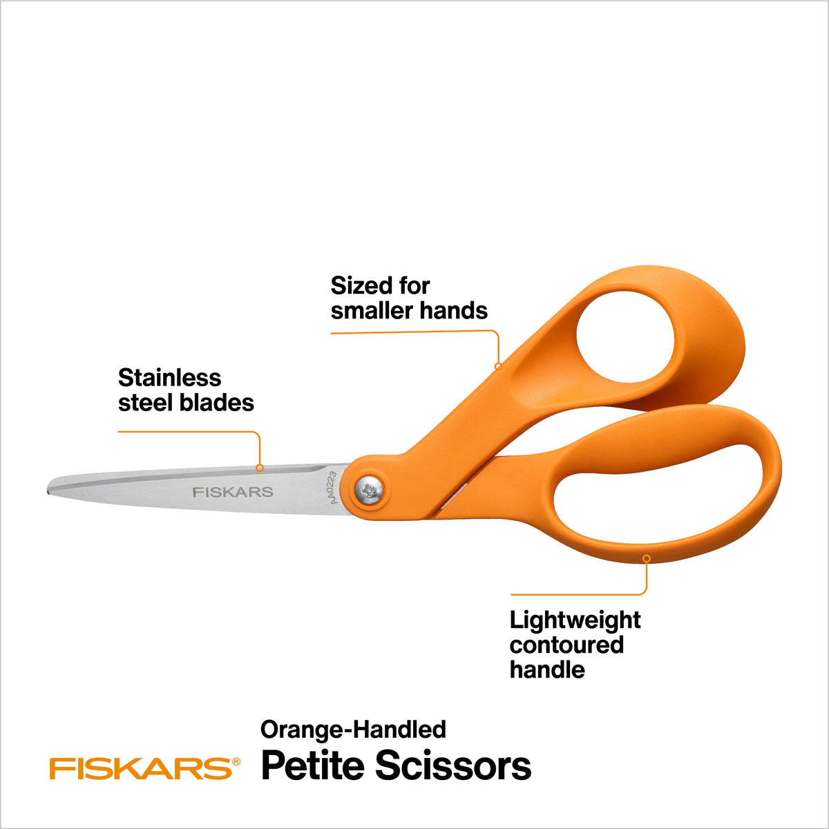 Fiskars® Petite Original Orange-handled Scissors (7")