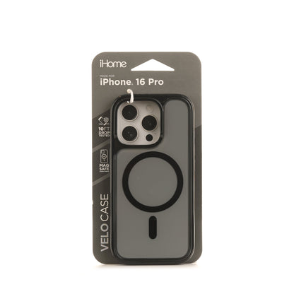 iHome Magnetic Velo Phone Case for iPhone 17/16 Pro, Black