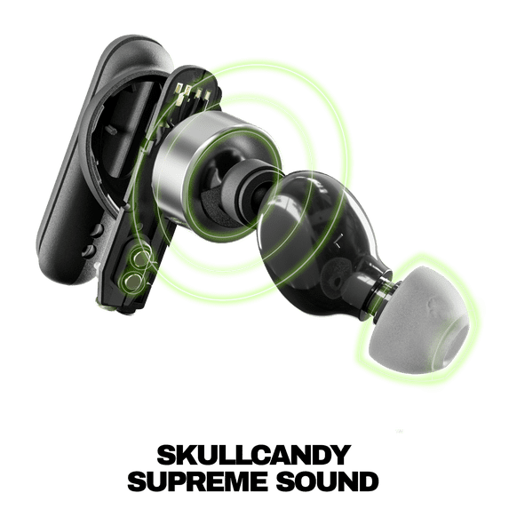 Skullcandy Smokin' Buds XT True Wireless in-Ear Earbuds, Black