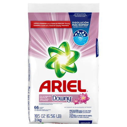 (2 pack) Ariel with a Touch of Downy Freshness Powder Laundry Detergent, 105 oz, 66 Loads