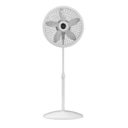 Lasko Cyclone 18" 3-Speed Adjustable Oscillating Pedestal Fan, White, S18931