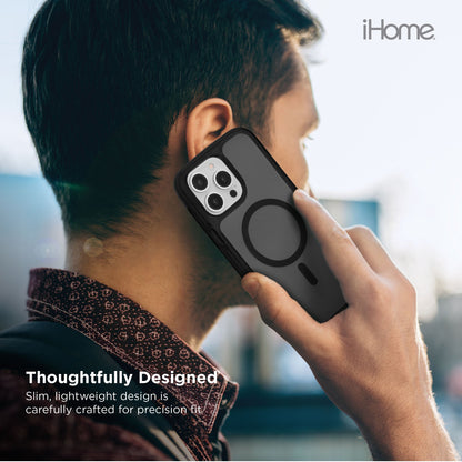 iHome Magnetic Velo Phone Case for iPhone 17/16 Pro, Black
