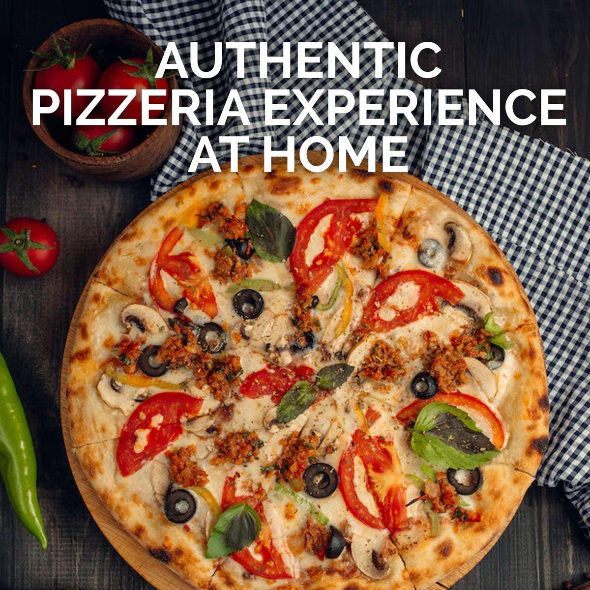 COOK WITH COLOR Pizza Oven, Electric Indoor Pizza Maker, Countertop Pizza Cooker, Black