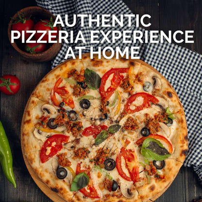 COOK WITH COLOR Pizza Oven, Electric Indoor Pizza Maker, Countertop Pizza Cooker, Black
