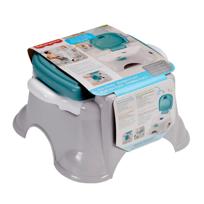 Fisher-Price 3-in-1 Toddler Potty Training Toilet, Ring, and Stepstool, Children Ages 18 Months +