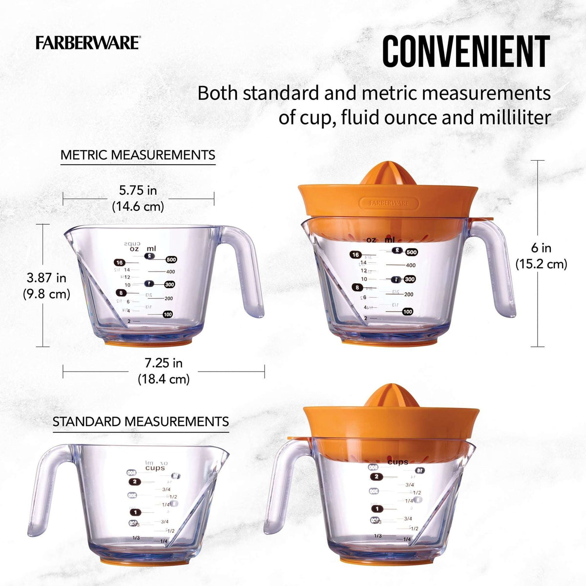 Farberware Professional 2 Cup Citrus Juicer with Easy Read Design