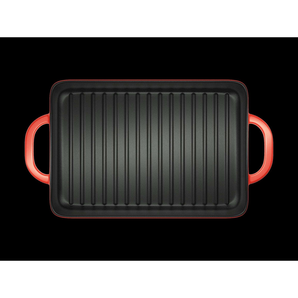 Lodge Cast Iron Enameled Cast Iron Grill Pan, Red