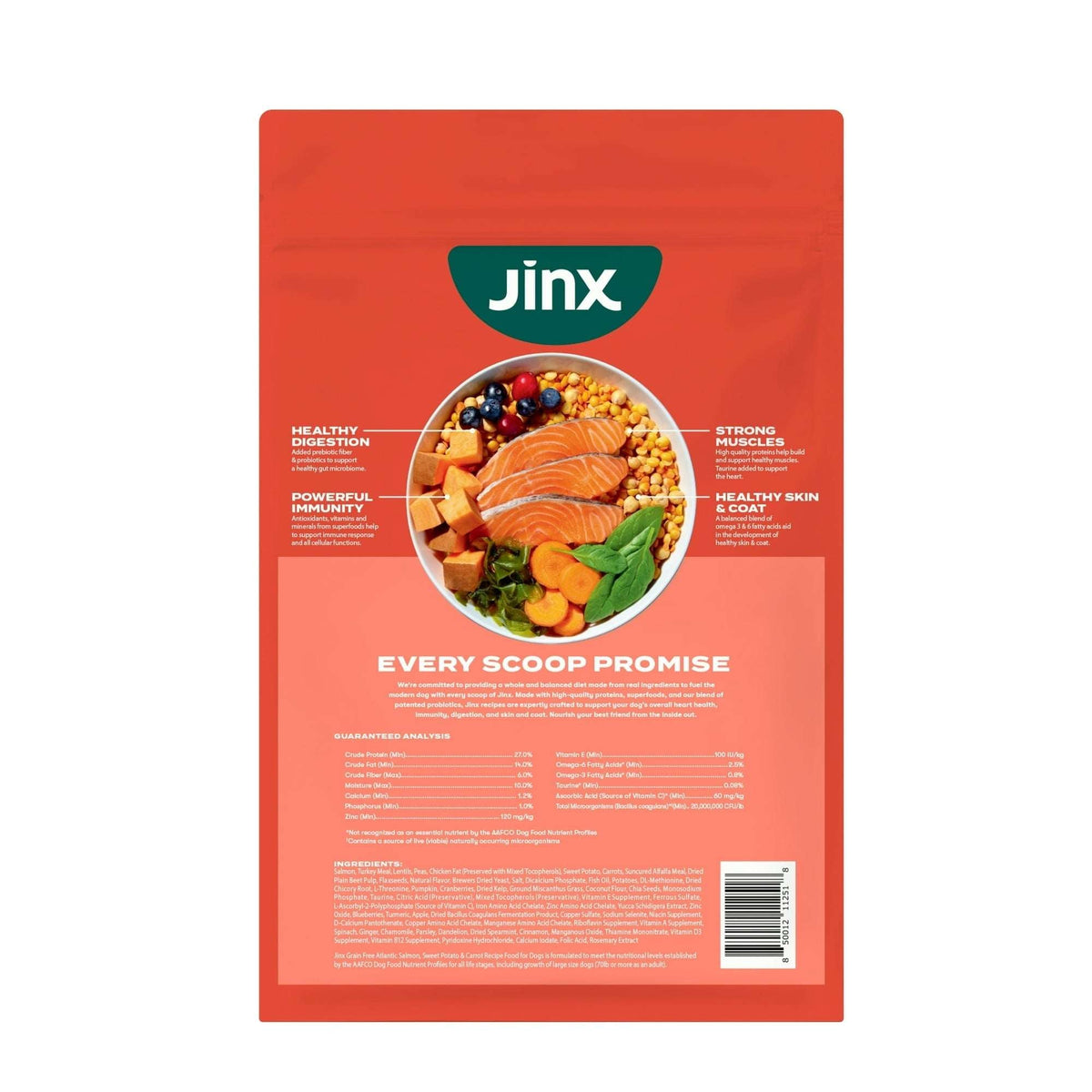 Jinx Salmon, Sweet Potato, & Carrot Grain Free Dry Dog Food, 4 lbs Bag