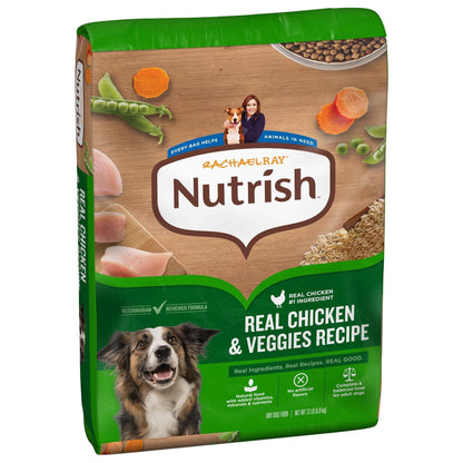 Rachael Ray Nutrish Adult Dry Dog Food Real Chicken & Veggies Recipe, 13 lb.