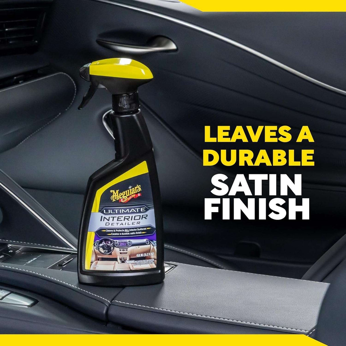Meguiar's G16216 Ultimate Interior Detailer, Protects Interior Surfaces from Dirt & Grime, Leaves Your Surfaces Protected from UV Rays & Giving It a Lasting FinishSpray Bottle, 15.2 Oz (Pack of 2)