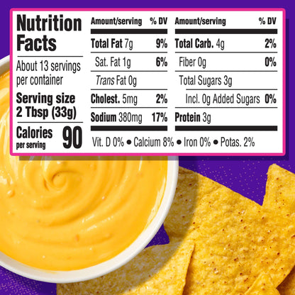 Taco Bell Mild Salsa Con Queso Mild Cheese Dip, 15 oz Jar, Shelf-Stable