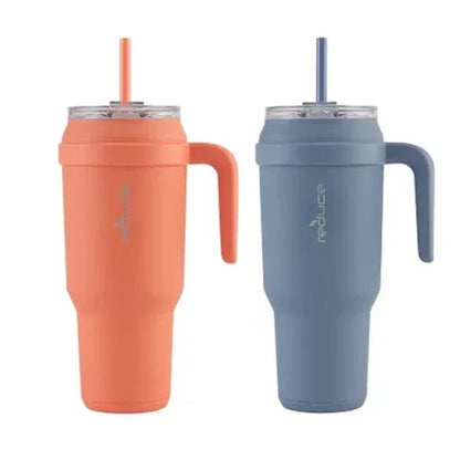 Reduce Cold1 Soft Grip Tumbler with Handle & Straw, Assorted Colors (50 Oz., 2Pk.)