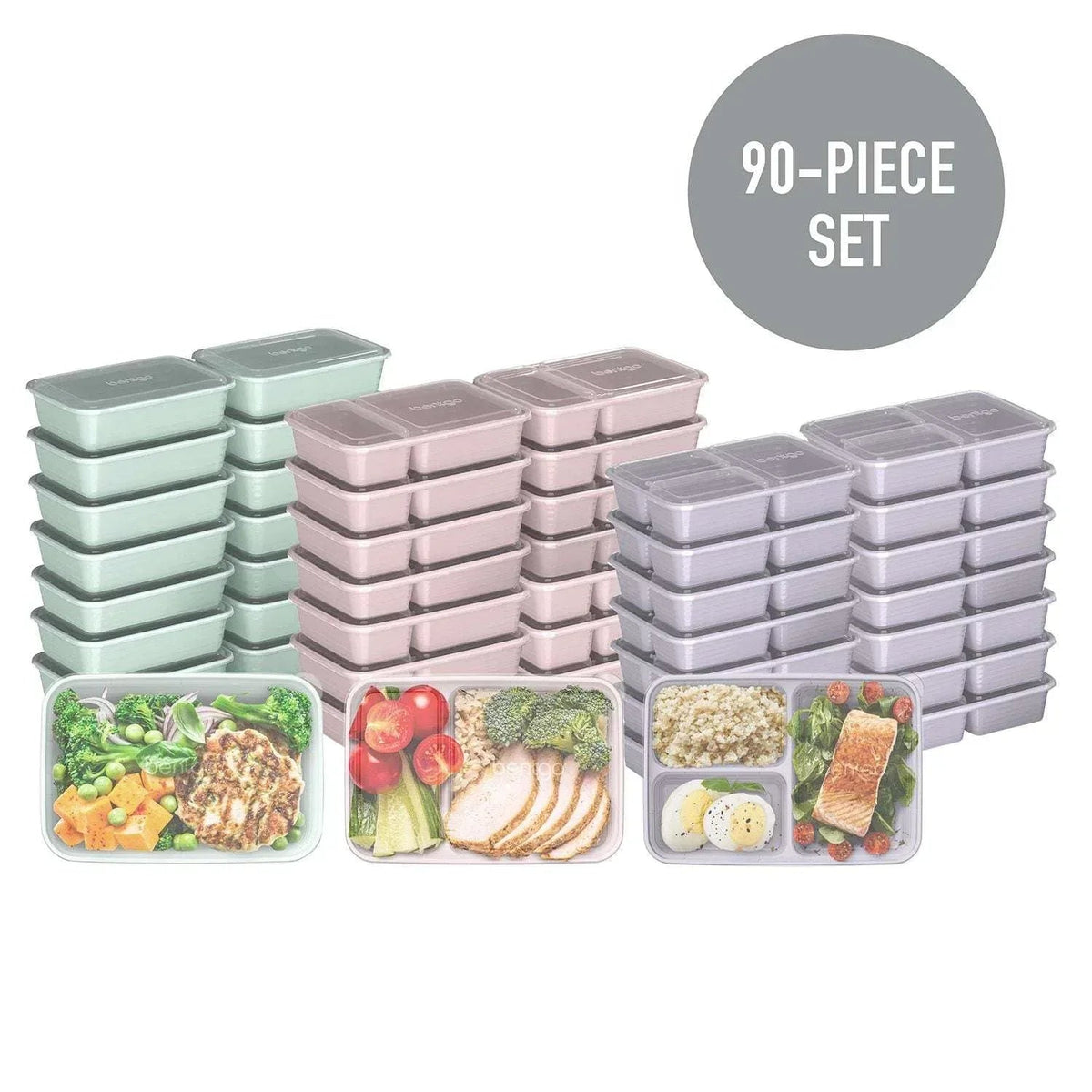 Bentgo 90 Piece Meal Prep Set (Assorted Colors)