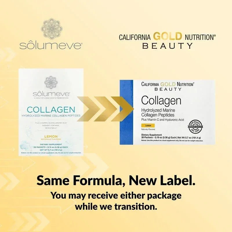 California Gold Nutrition, Marine Collagen Peptides Plus Vitamin C and Hyaluronic Acid, 30 Packets, 0.19 oz (5.38 g) Each