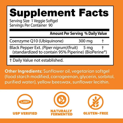 Doctor's Best High Absorption CoQ10, 200 mg, 60 Softgels