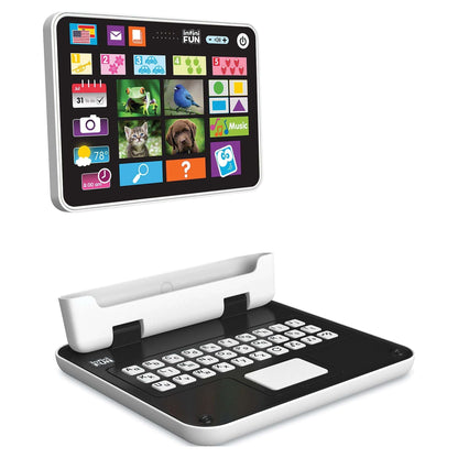 Infinifun My First 2-in-1 Toy Tablet (Bilingual)-Ages 2 Years and up. Learn Abc's, 123's, Colors, Shapes and More