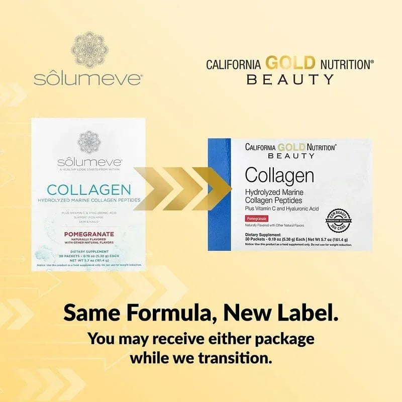 California Gold Nutrition, Marine Collagen Peptides Plus Vitamin C and Hyaluronic Acid, 30 Packets, 0.19 oz (5.38 g) Each