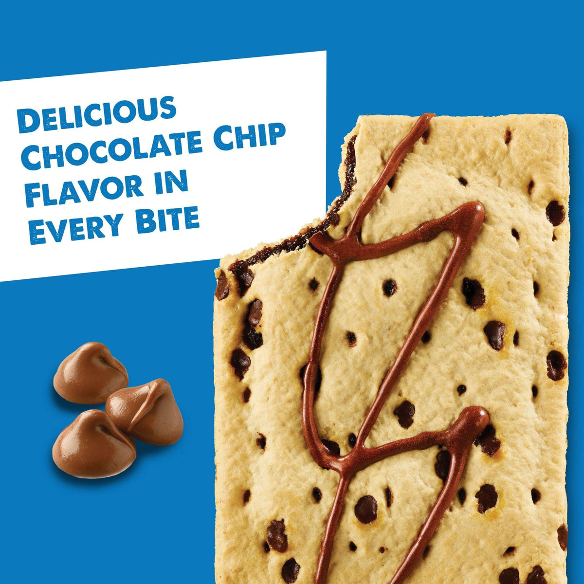 Pop-Tarts Chocolate Chip Drizzle Toaster Pastries, Breakfast Foods, Shelf-Stable, 27 oz (16 Count)