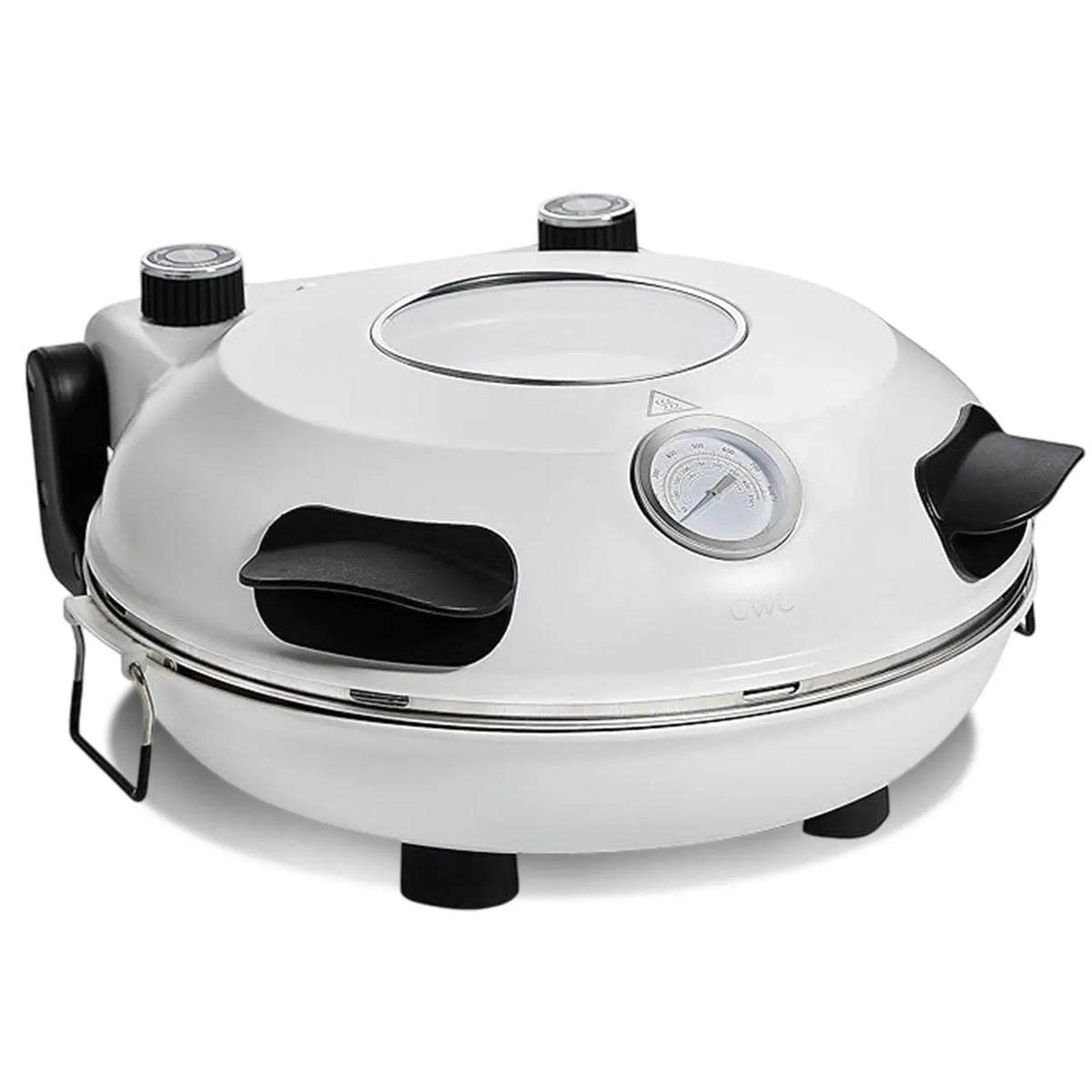 COOK WITH COLOR Pizza Oven, Electric Indoor Pizza Maker, Countertop Pizza Cooker, Black